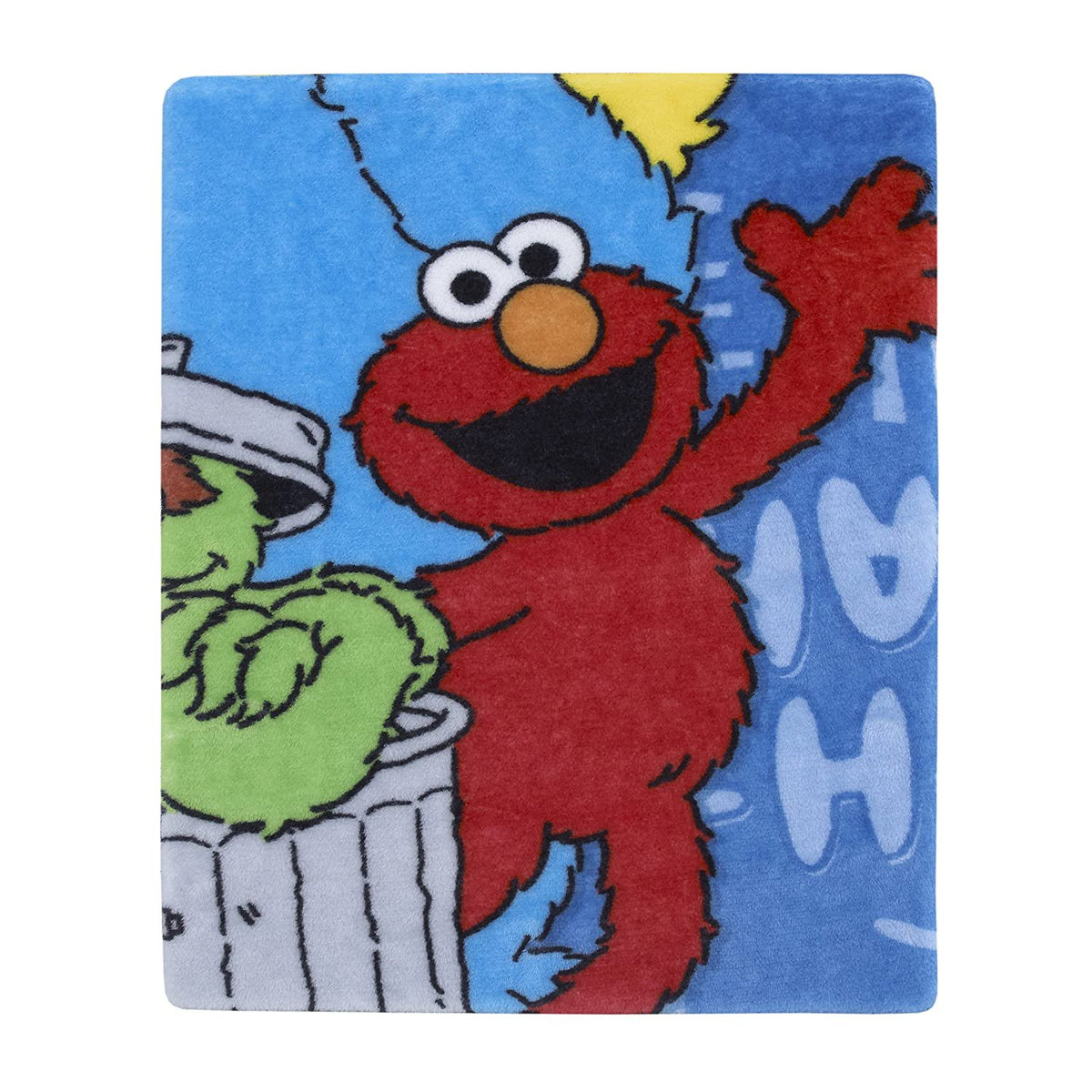 Sesame Street Toddler Blanket - 40" x 50" - Elmo, Big Bird, Cookie Monster, & Oscar The Grouch