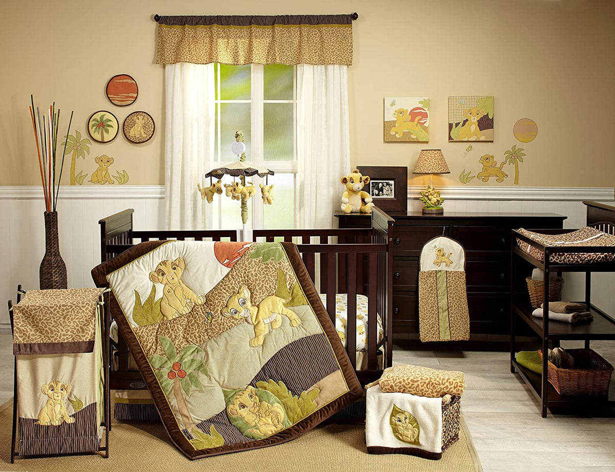 Disney Lion King Simba's Wild Adventure 2 Piece Canvas Wall Decor, Brown, Orange, Sage, Ivory