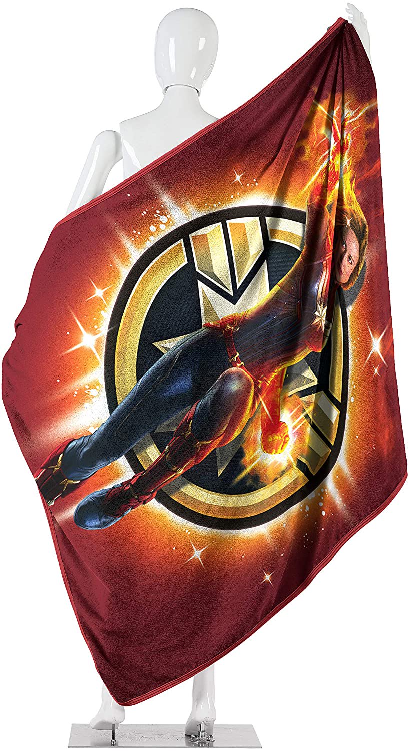 Marvel  Avengers Micro Raschel Throw Blanket, 46" x 60", Multi Color