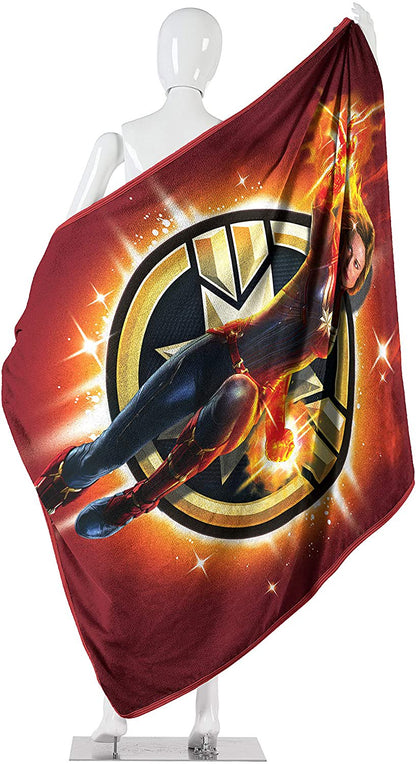 Marvel  Avengers Micro Raschel Throw Blanket, 46" x 60", Multi Color