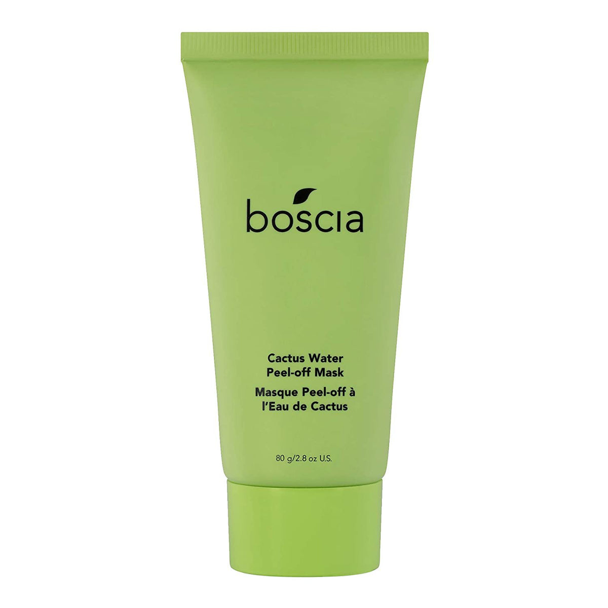 BOSCIA Facial Peel-off Mask with Cactus Water and Vitamin C for Natural & Clean, Hydrating & Brightening Skin, Vegan, Cruelty-Free, Aloe Vera, Green, 2.82 Oz