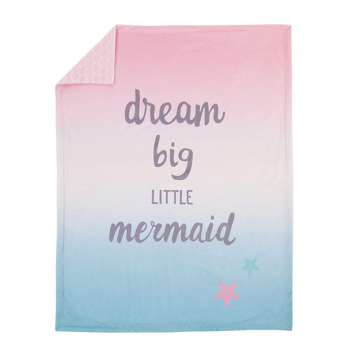NoJo Sweet Forest Friends Super Soft Appliqued Fox Baby Blanket - 30" x 40" Pink, Aqua, Grey and White