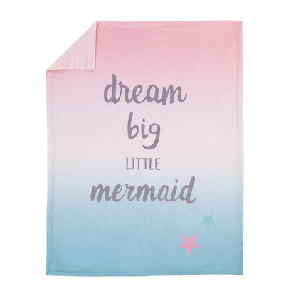 NoJo Sweet Forest Friends Super Soft Appliqued Fox Baby Blanket - 30" x 40" Pink, Aqua, Grey and White
