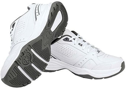 Kirkland Signature Men's Athletic Shoe, White/Grey (12)