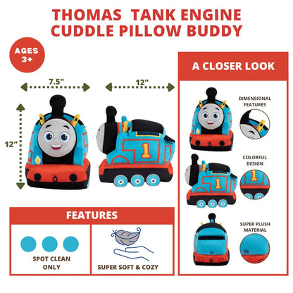Thomas & Friends Engine Train Plush Cuddle Pillow Buddy, 12" L