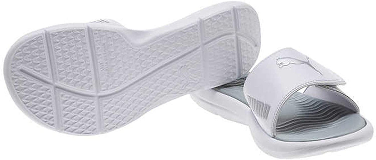 PUMA Ladies' Slide Sandal (8, White)