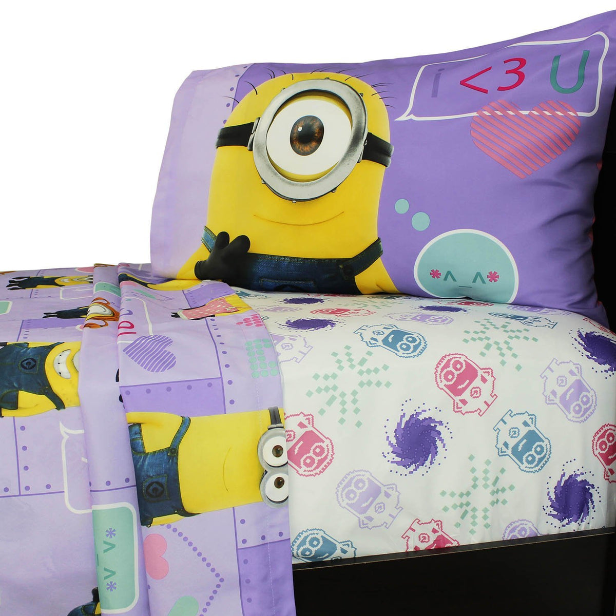 Universal Despicable Me Minions Bed Sheet Set Pink Way 2 Cute Bedding Accessories