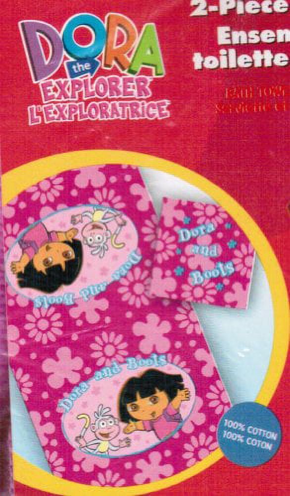 Dora the Explorer 2-piece Bath / Beach Towel Set - Flower Thang