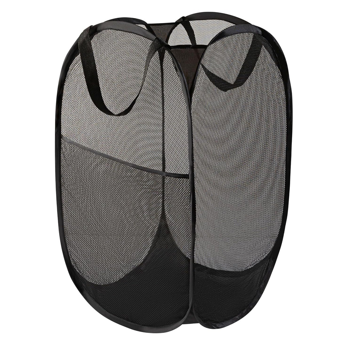Todays Kids Collapsible Mesh Pop-Up Laundry Hamper - Foldable Laundry Basket with Breathable Mesh, Reinforced Handles and Side Pocket