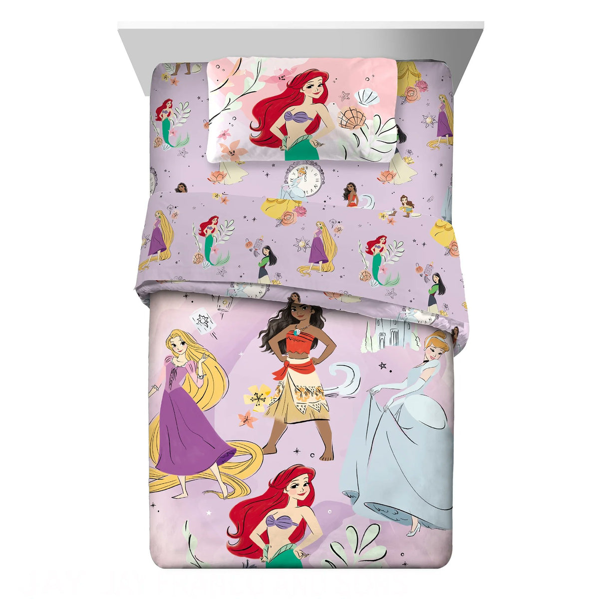 Disney Princess Kids Twin Bed in a Bag, Comforter and Sheets