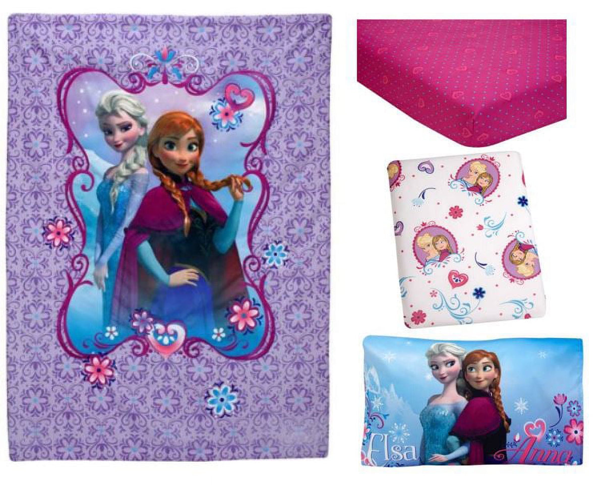 Disney Frozen Elsa & Anna 4-Piece Toddler Bedding Set