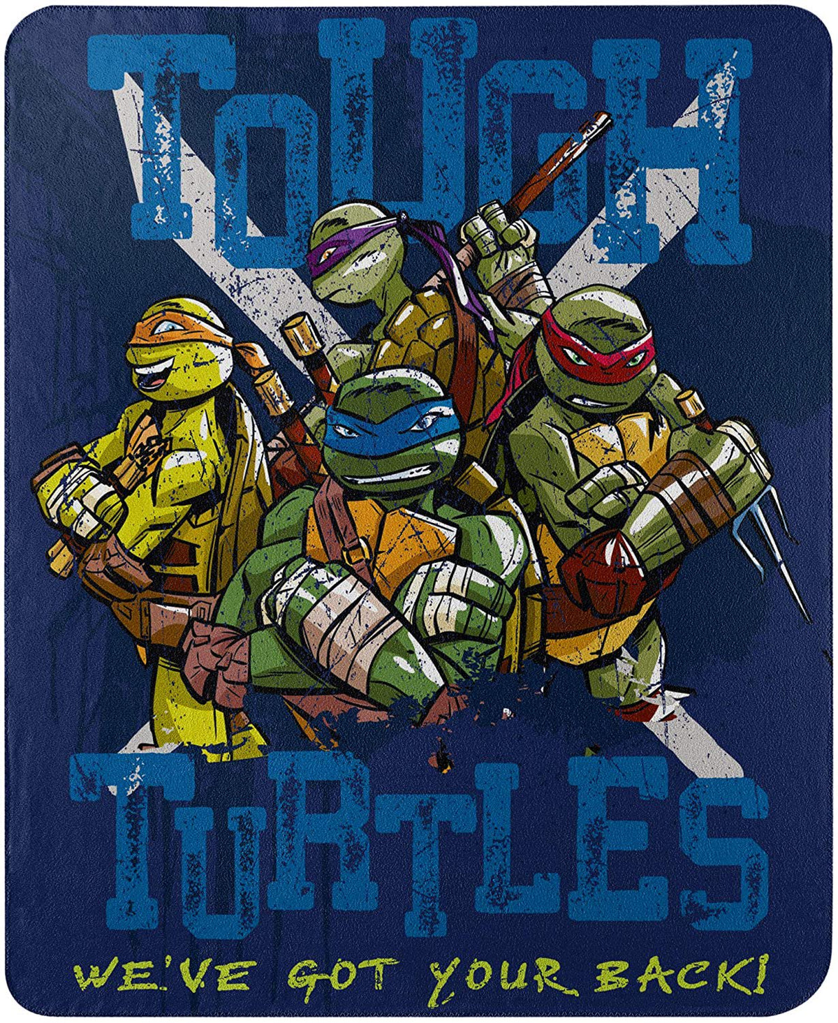 Nickelodeon's Teenage Mutant Ninja Turtles, "Tough Turtles Blues" Fleece Throw Blanket, 45" x 60"