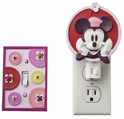 Disney Mod Minnie Mouse Night Light & Switchplate Cover