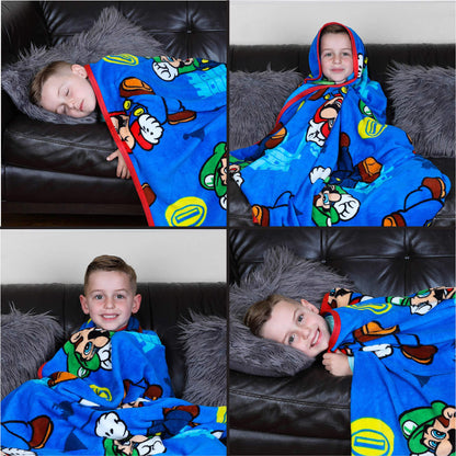Franco Super Mario Soft Plush Throw Blanket, 62" x 90"
