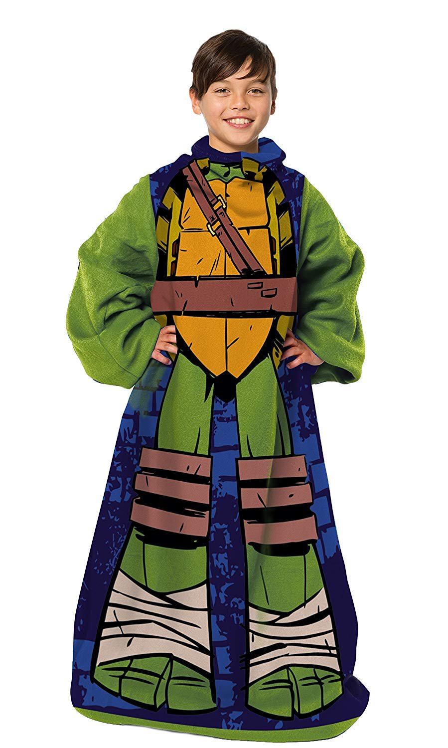 Teenage Mutant Ninja Turtles, "Being Leo" Youth Comfy Throw Blanket with Sleeves