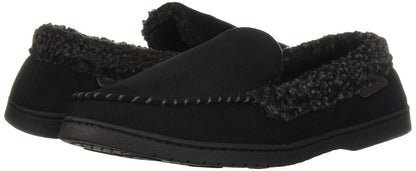 Dearfoams Men's Memory Foam Slipper Microsuede Moc Whipstitch