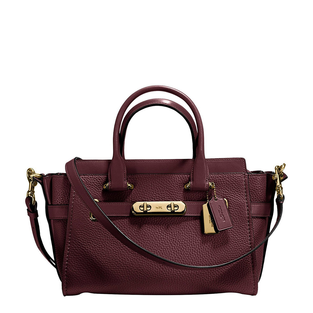 COACH Women's Coach Swagger Carryall 27 In Pebble Leather Li/Oxblood One Size
