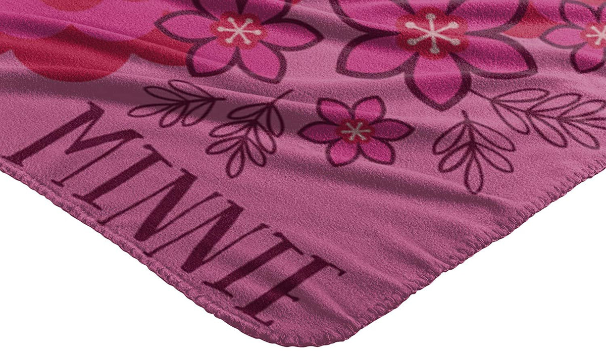 Disney's Minnie's Bowtique, "So Many Bows" Fleece Throw Blanket, 45" x 60", Multi Color