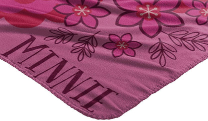 Disney's Minnie's Bowtique, "So Many Bows" Fleece Throw Blanket, 45" x 60", Multi Color