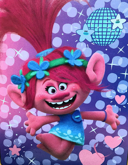 DreamWorks Silky Soft Throw Blanket Trolls Bright Star 40" X 50"