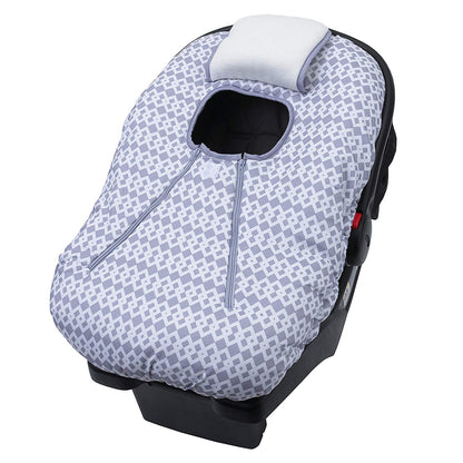 Little Love by NoJo On The Go Baby Car Seat Cover-Up, Gray/White
