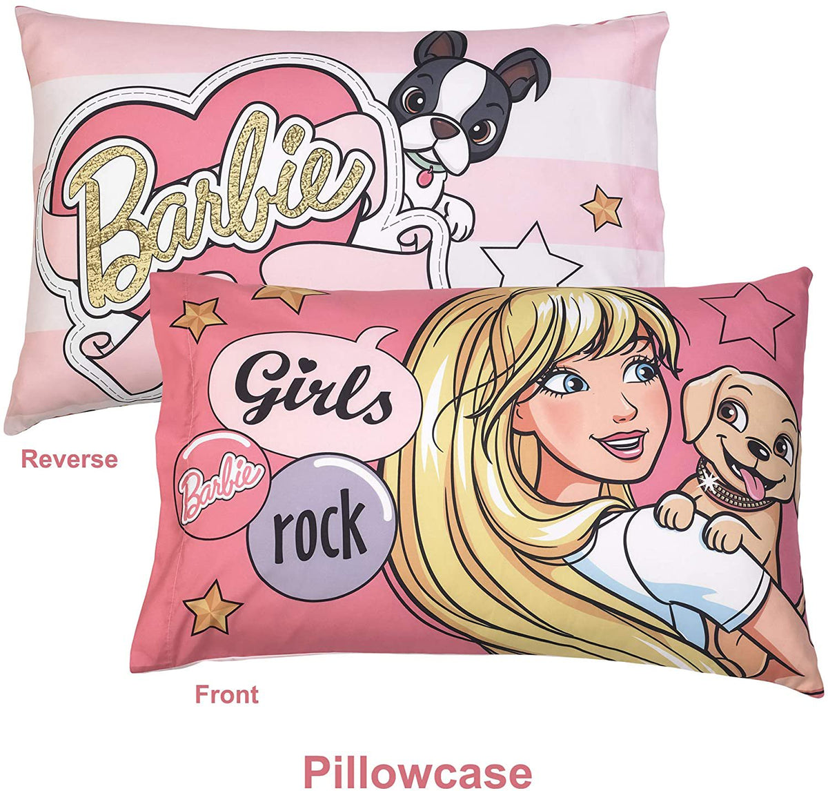 Mattel Barbie 'B Anything' Girls Exclusive 4-Piece Twin Bedding Set with Bonus Tote