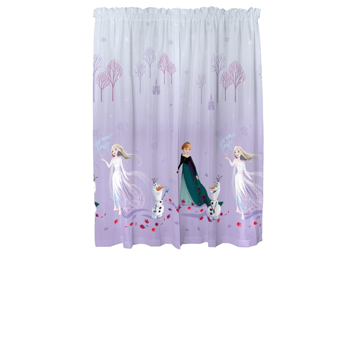 Disney Frozen 2 Kids Room Window Curtain Panels Drapes Set, 82 in x 63 in