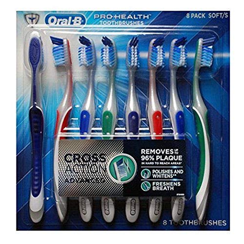 Oral-B Pro-Health Cross Action Advanced Toothbrush, Soft - 8 pack