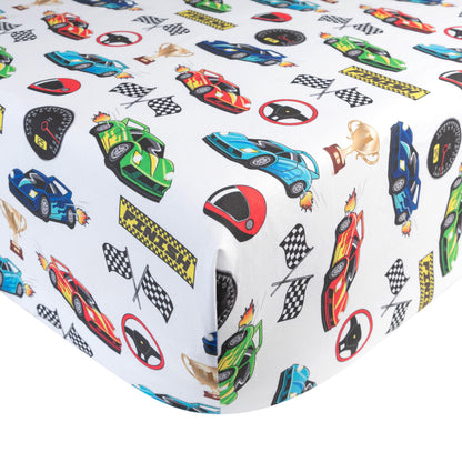 Today's Kids 1-Pack Monster Truck Fitted Baby Crib Sheet Boy - Soft & Breathable Printed Nursery Toddler Bed Sheets for Boys, Elastic Edge with Deep Pockets, Machine Washable, Fits 28" x 52" Mattress