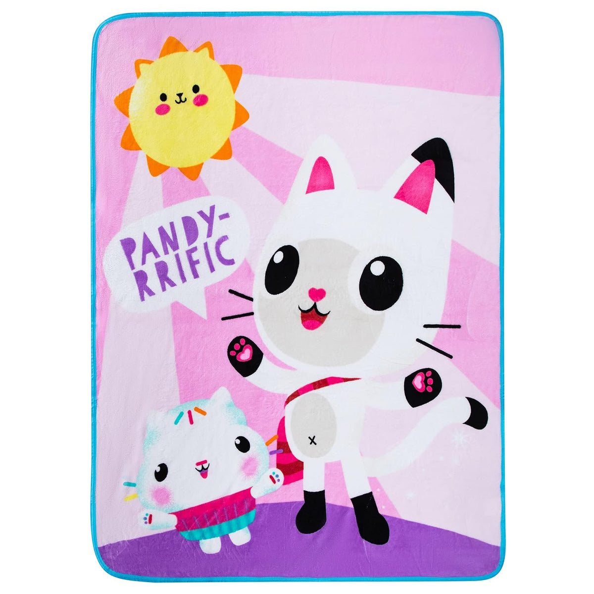 Franco Kids Gabby's Dollhouse Cakey And Pandy Micro Raschel Throw, 46 in x 60 in