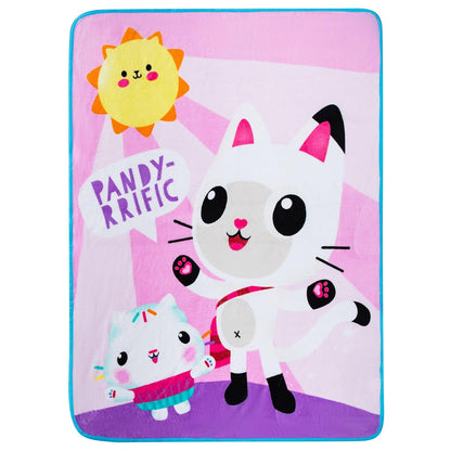 Franco Kids Gabby's Dollhouse Cakey And Pandy Micro Raschel Throw, 46 in x 60 in