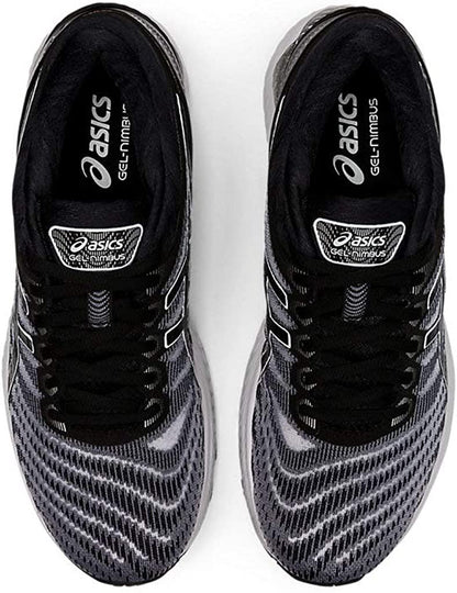 ASICS Men's Gel-Nimbus 22 Running Shoes, 9.5, White/Black