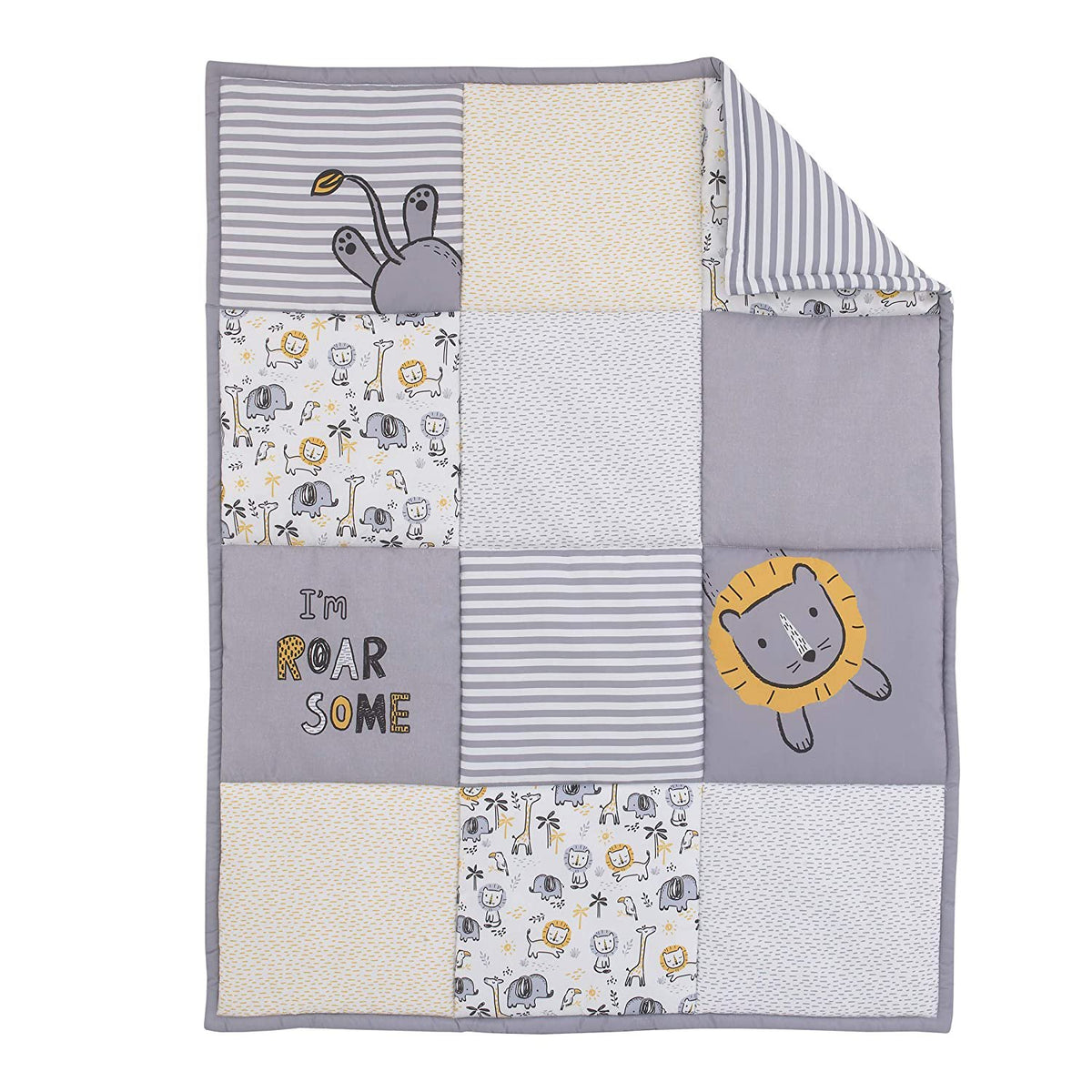 NoJo Roarsome Lion 3 Piece Nursery Crib Bedding Set