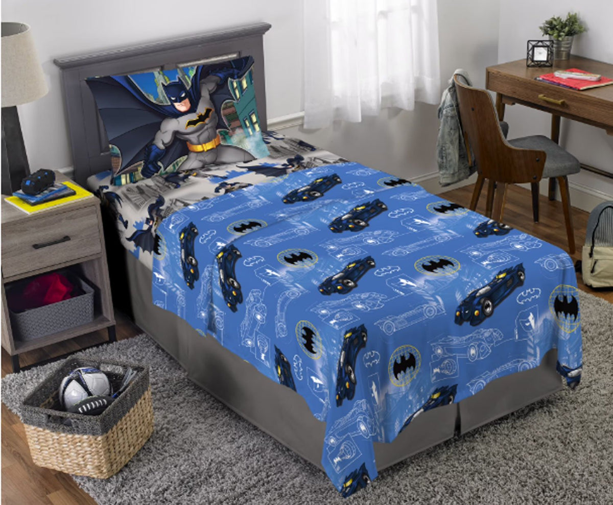 Franco Kids Batman Bat Alley 3 Piece Twin Sheet Set
