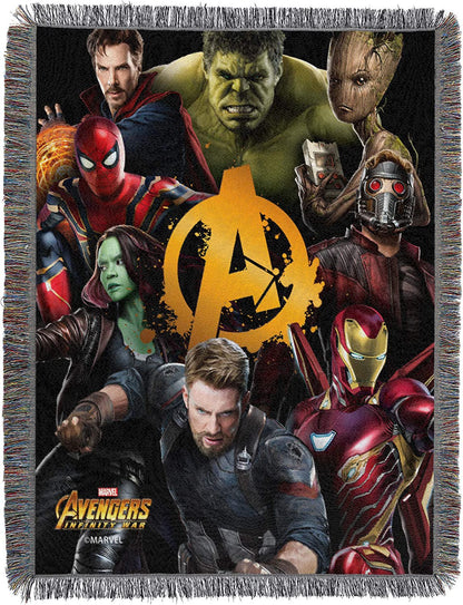 Marvel's Avengers, "Find Them" Woven Tapestry Throw Blanket, 48" x 60"