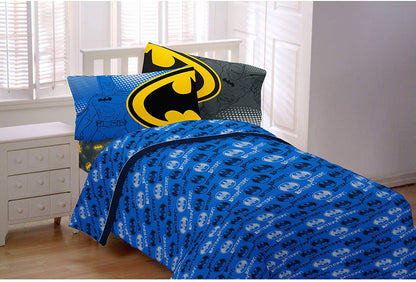 Batman Glowin Bat Logo Symbol Twin Sheets 3 Pieces Set