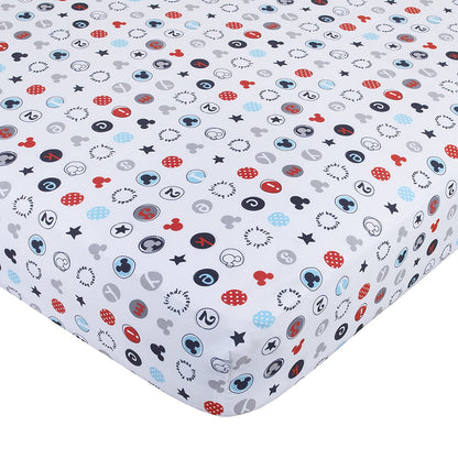 Disney Minnie Mouse Pretty in Pink 3 Piece Nursery Crib Bedding Set, Pink, Grey, Rose