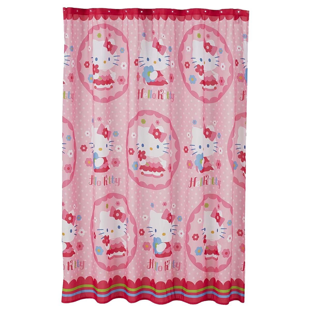 Hello Kitty Fabric Shower Curtain By Sanrio
