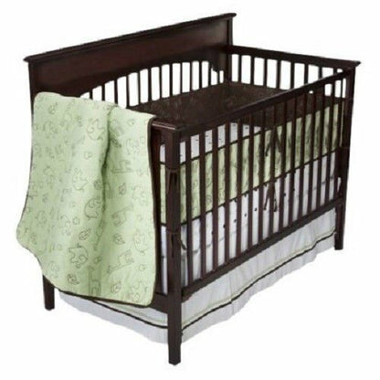 Bananafish 4pc bedding set Quilted Jungle Collection Green & Brown