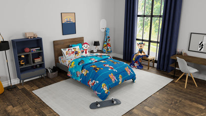 Paw Patrol Kids 5 Piece Twin Comforter and Sheet Set with Sham, By Franco