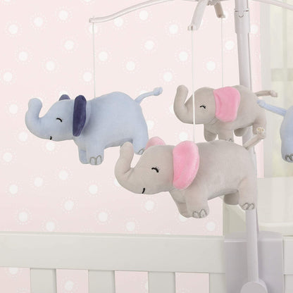Carter's Sweet Floral Elephants Musical Mobile - Periwinkle, Grey