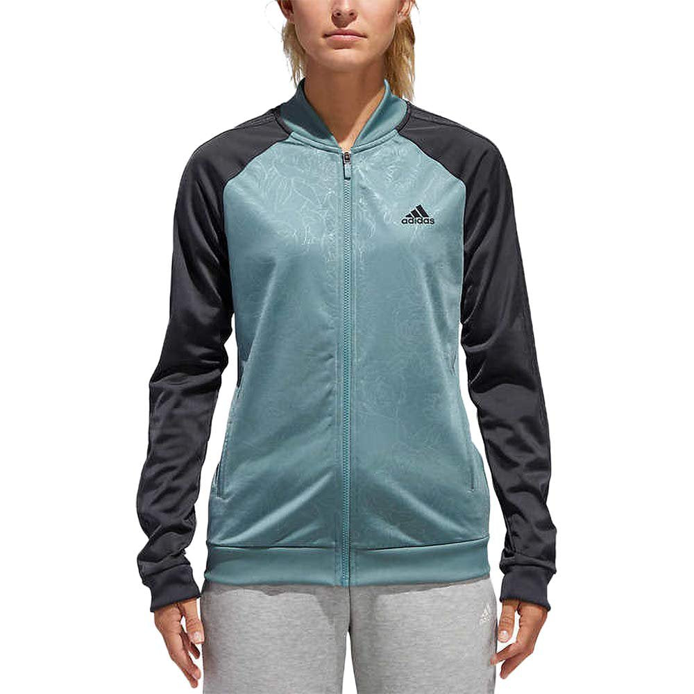 adidas Womenâ€™s Embossed Print Track Jackets Full-Zip Climalite Jacket