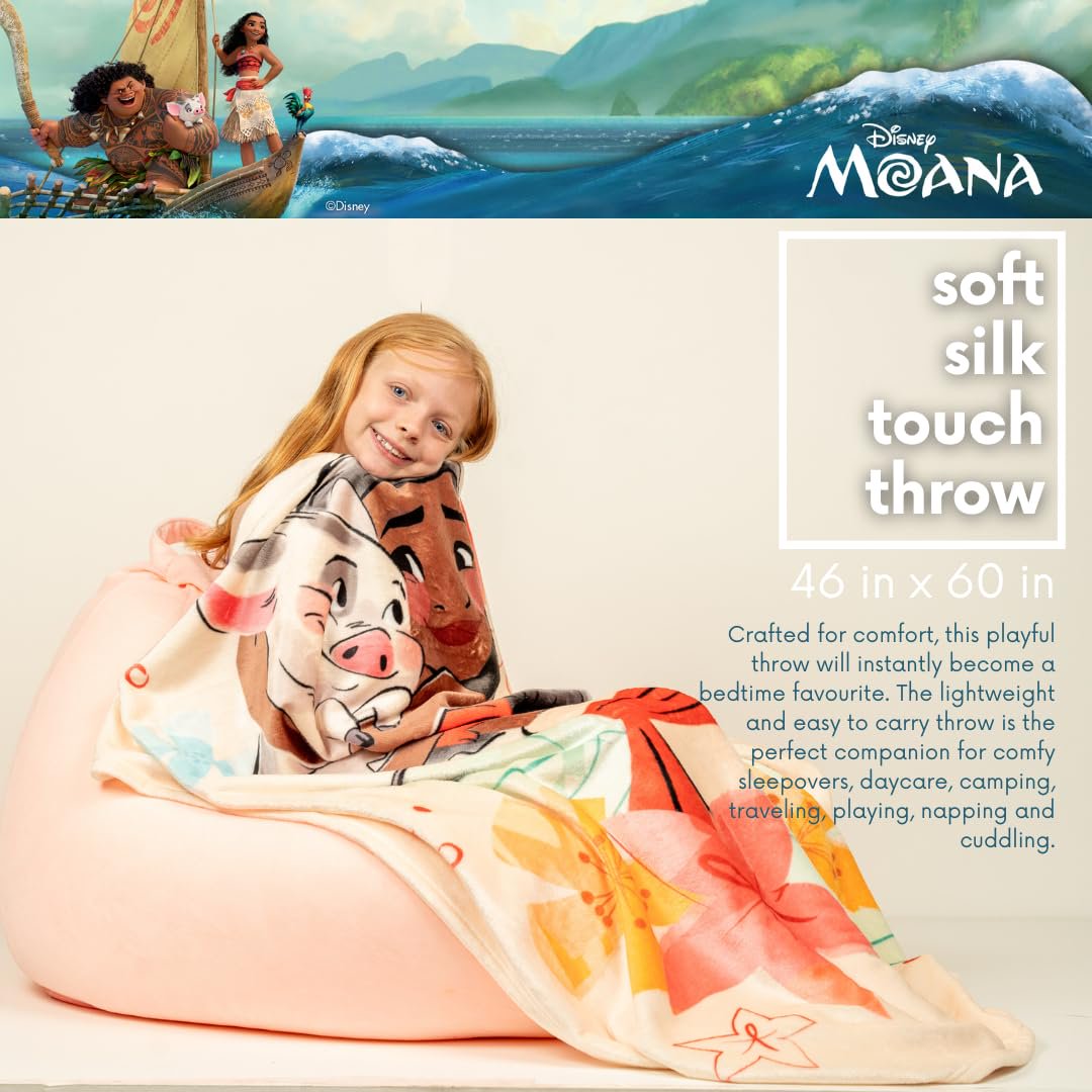 Franco Disney Moana Kids Bedding Super Soft Plush Throw Blanket, 46 in x 60 in