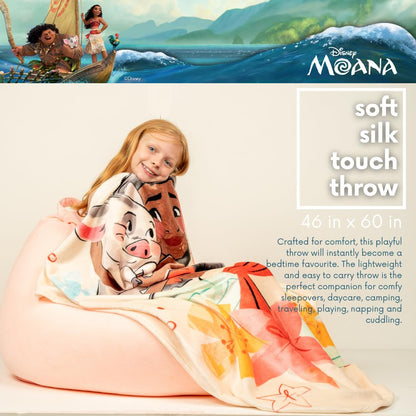 Franco Disney Moana Kids Bedding Super Soft Plush Throw Blanket, 46 in x 60 in