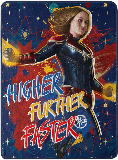 Marvel  Avengers Micro Raschel Throw Blanket, 46" x 60", Multi Color