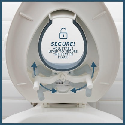 Todays Kids Anti-Slip Baby Training Toilet Seat for Toddlers - Comfortable & Soft Cushion, Secure Grip Handles - Splash Guard Design Potty Toddler Toilet Seat Attachment, Easy Storage Loop - Blue