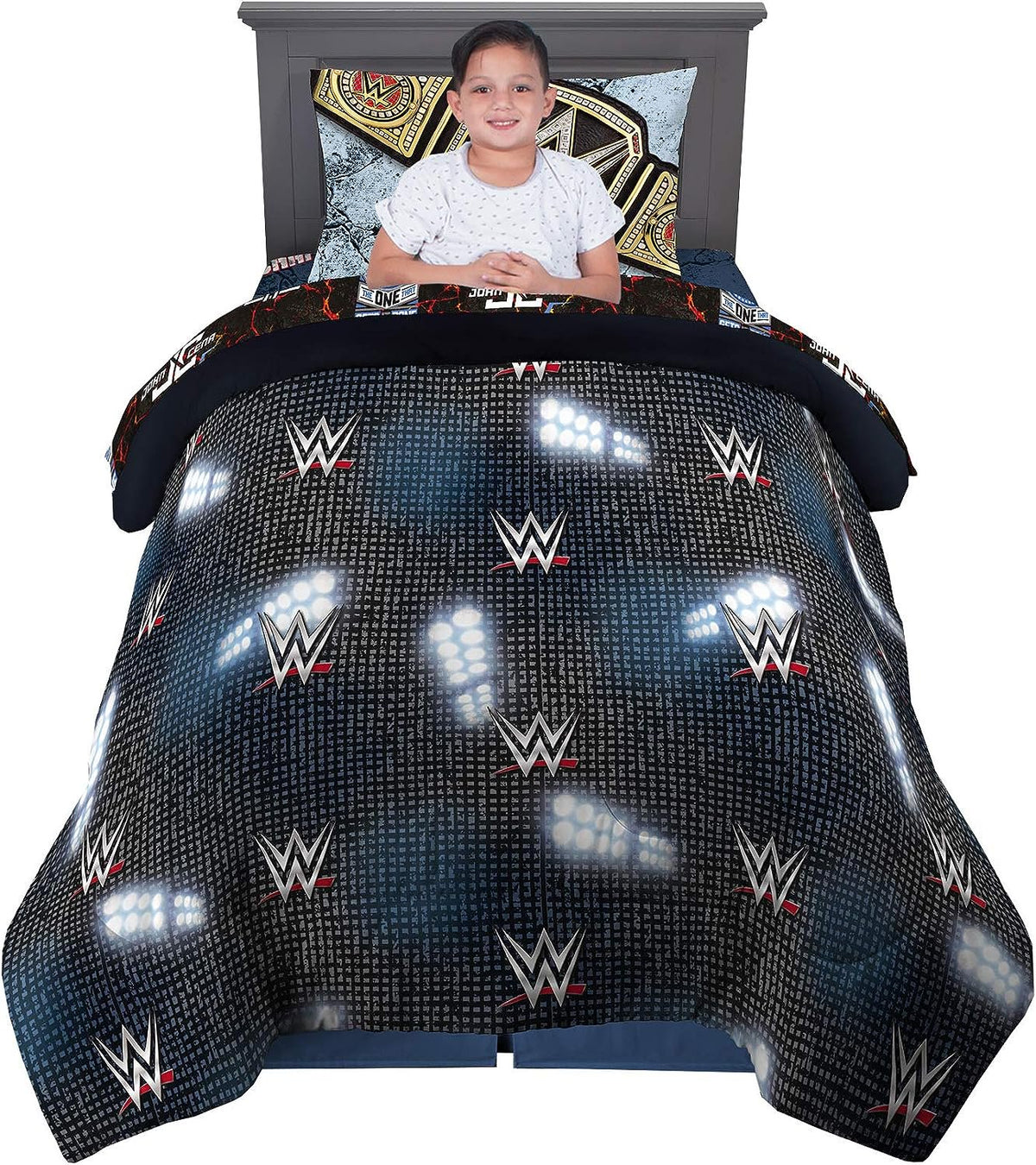 Franco Kids Bedding WWE Armageddon 4 Piece Twin Comforter and Sheet Set
