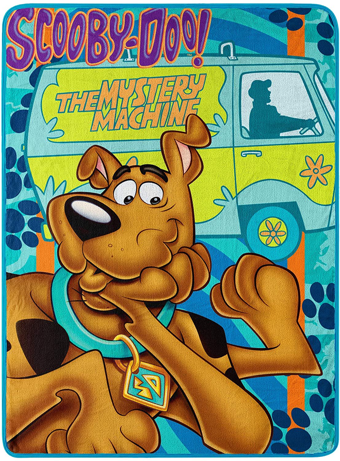 Warner Brothers Scooby-Doo, "Whole Gang" Micro Raschel Throw Blanket, 46" x 60"