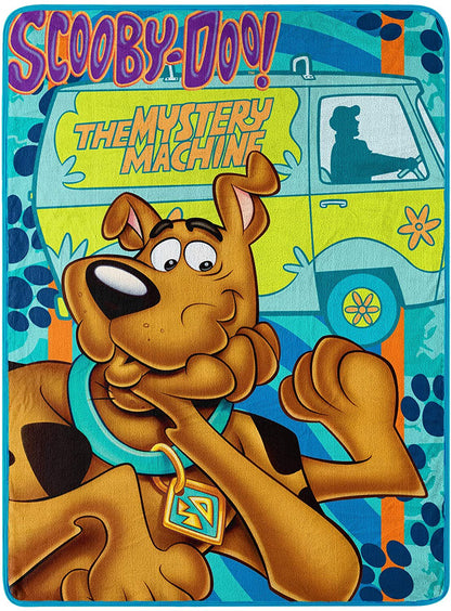Warner Brothers Scooby-Doo, "Whole Gang" Micro Raschel Throw Blanket, 46" x 60"