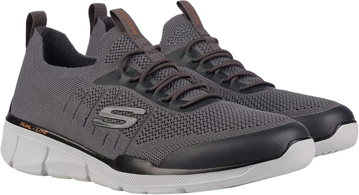 Skechers Men's Memory Foam Mesh Knit Bungee Lace Athletic Sneaker